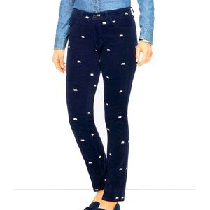 Talbots Panda Bear Corduroy High Rise Straight Leg Pants 4P